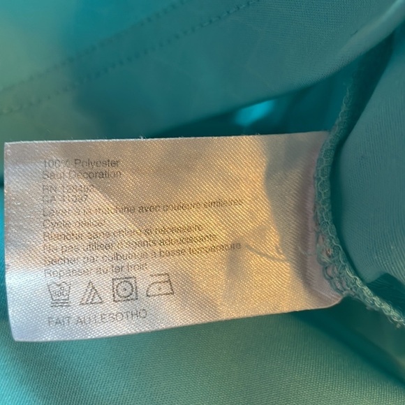 Greg Norman Men Play Dry Polo Shirt SZ L Short Sleeve Aqua Color Unique Design - Picture 12 of 12